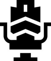 A microphone icon with a black background vector