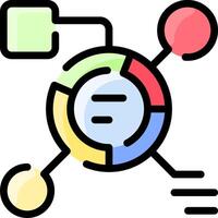 A colorful circle with a circle around it vector