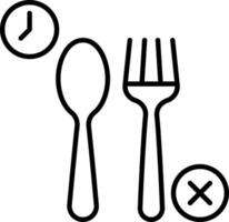 A fork and spoon with a clock and a fork vector