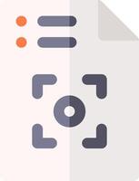 A white paper with a camera icon on it vector