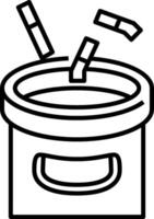 Bucket of money coloring page vector