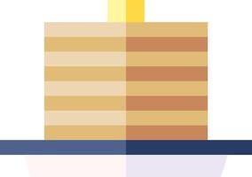 A cake with a candle on top of it vector