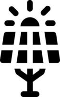 A solar panel with a sun on it vector