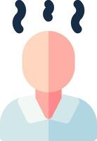 A man with question marks on his head vector
