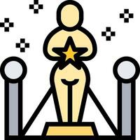 The icon for the award ceremony is a man with a star vector