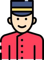 A cartoon character in a uniform vector