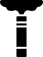 A black and white icon of a razor vector