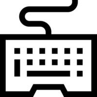 A black and white computer keyboard icon vector