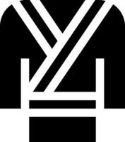 A black and white image of a karate uniform vector