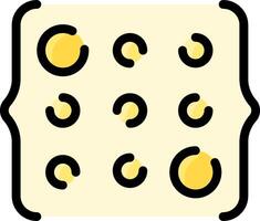 A square with yellow circles on it vector