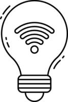 Light bulb wifi icon vector