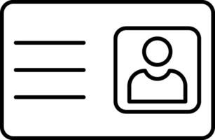An icon of a person with a photo on a card vector