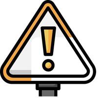 A warning sign with an exclamation mark on it vector
