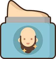 A jar with a beard and a beard on it vector