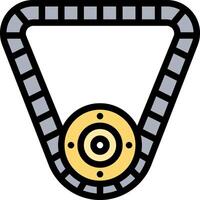 A chain with a wheel inside it vector