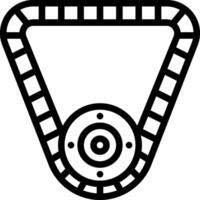 A black and white image of a chain vector