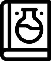 A black and white image of a book with a flask in it vector