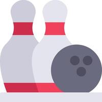 Bowling ball and pins on a white background vector
