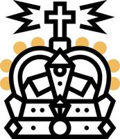 A crown with a cross on top of it vector