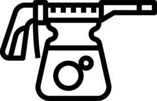 A black and white drawing of a sprayer vector