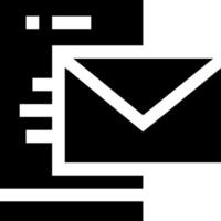 Email icon with a black envelope vector