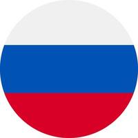 The russian flag in a circle vector
