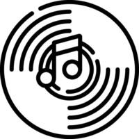 A black and white image of a music note vector