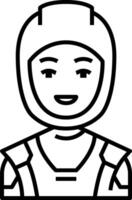 A man in a helmet and a helmet icon vector