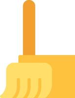 A yellow brush with a handle on it vector
