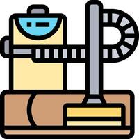 A machine with a hose and a pipe on top vector