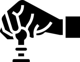 A hand holding a key and a key in its hand vector