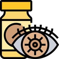 Eye and jar of eye cream illustration vector