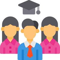 A group of people with graduation caps on their heads vector