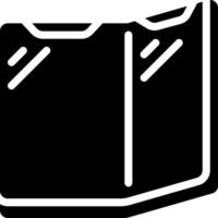 A black and white icon of a folder vector
