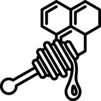 Honeycomb and honey dripping from it vector
