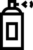 A black and white spray can with a arrow pointing to it vector