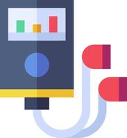 A flat icon of a device connected to a power outlet vector
