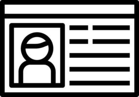 A person is shown in a photo on a document vector
