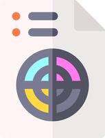 A colorful icon with a target in the center vector