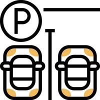 Parking spaces in a parking lot vector