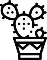 Cactus icon in a basket vector