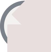 A white sheet with a gray circle on it vector