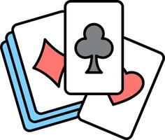 A playing card and a spade card vector
