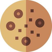 A cookie with brown spots on it vector