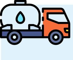 A truck with a water tank on the side vector