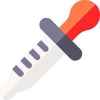 A syringe with a red tip on a white background vector