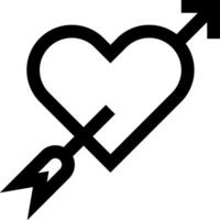 A heart with an arrow in it vector
