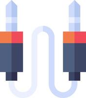 A pair of headphones with a cable connected to them vector