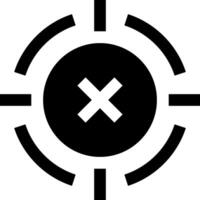 A black and white icon of a cross vector