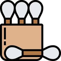 A wooden box with four bowling pins on it vector